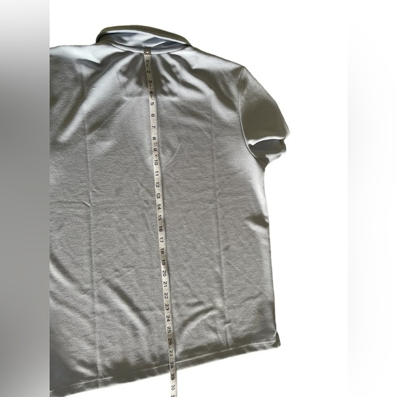 Collection Michael Strahan Blue Polo Short Sleeve Textured Size Large New - Picture 5 of 11